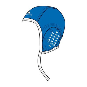 Turbo Waterpolo cap (size m/l) Professional blauw nummer 15