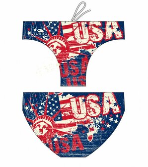 Special Made Turbo Waterpolo broek Usa Vintage Map