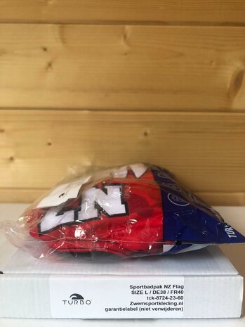 Magazijn opruiming Turbo (SIZE L) Sportbadpak NZ Flag FR40/D38/L 