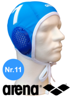 Arena waterpolo cap (size m/l) blauw nummer 11