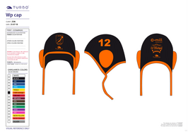 special made C.Mill Zon Turbo Waterpolocap Classic Professional set 26 (Levertijd 4 tot 8 weken)