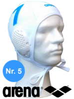 Arena waterpolo cap (size m/l) wit nummer 5