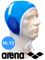 Arena waterpolo cap (size m/l) blauw nummer 13