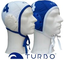 Voordeelbundel (Nr. 4) Turbo Waterpolo Cap set wit en blauw nummer 4 Voordeelbundel (Nr. 4) Turbo Waterpolo Cap set wit en blauw nummer 4